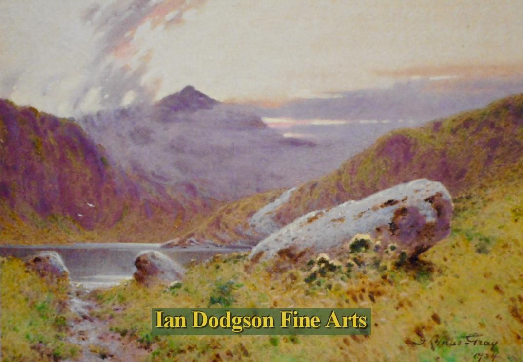 John Abernethy Lynas Gray - Nant Peris Watercolour with bodycolour (1924)