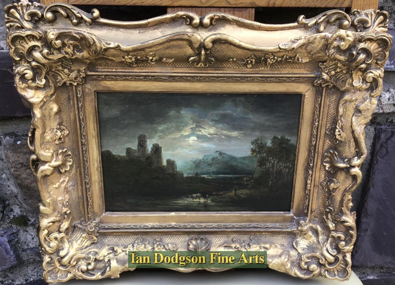 Moonlight scene by John Berney Crome