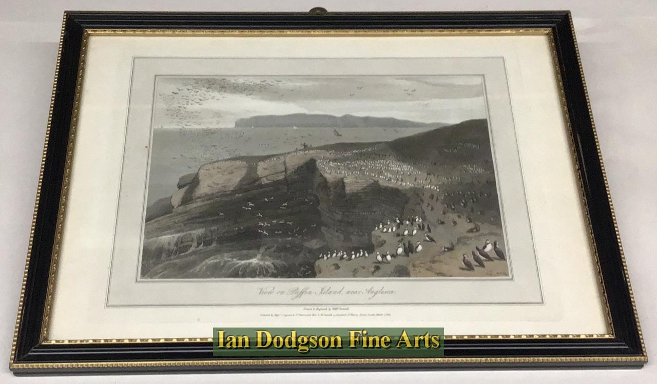 William Daniell - View on Puffin Island near Anglesea Aquatint (c1815)