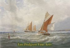 Fishing boats off the coast by George Stanfield Walters