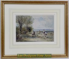 'William Manners R.A, R.B.A. - Picking flowers near Grange over Sands